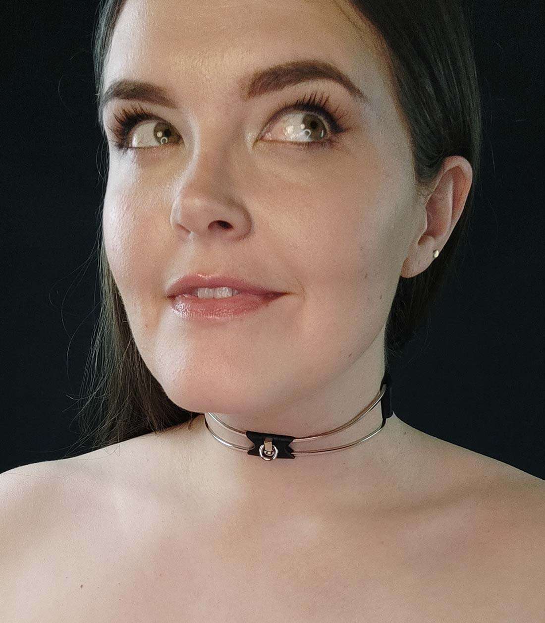 thin_steel_1silver Steellink Collar mit silbernem Edelstahlbügel, mit O-Ring an Gründerin von Make Me