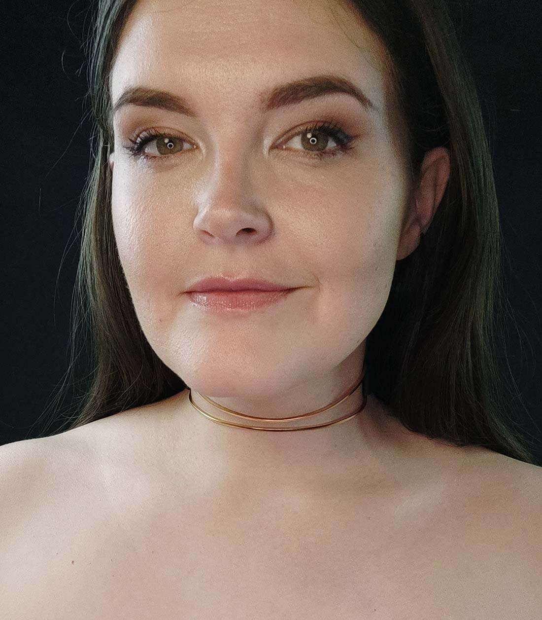 Steellink Collar mit goldenem Edelstahlbügel, ohne O-Ring an Gründerin von Make Me